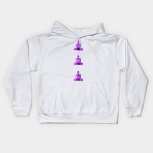 LOTUS Yoga Pose Purple Kids Hoodie